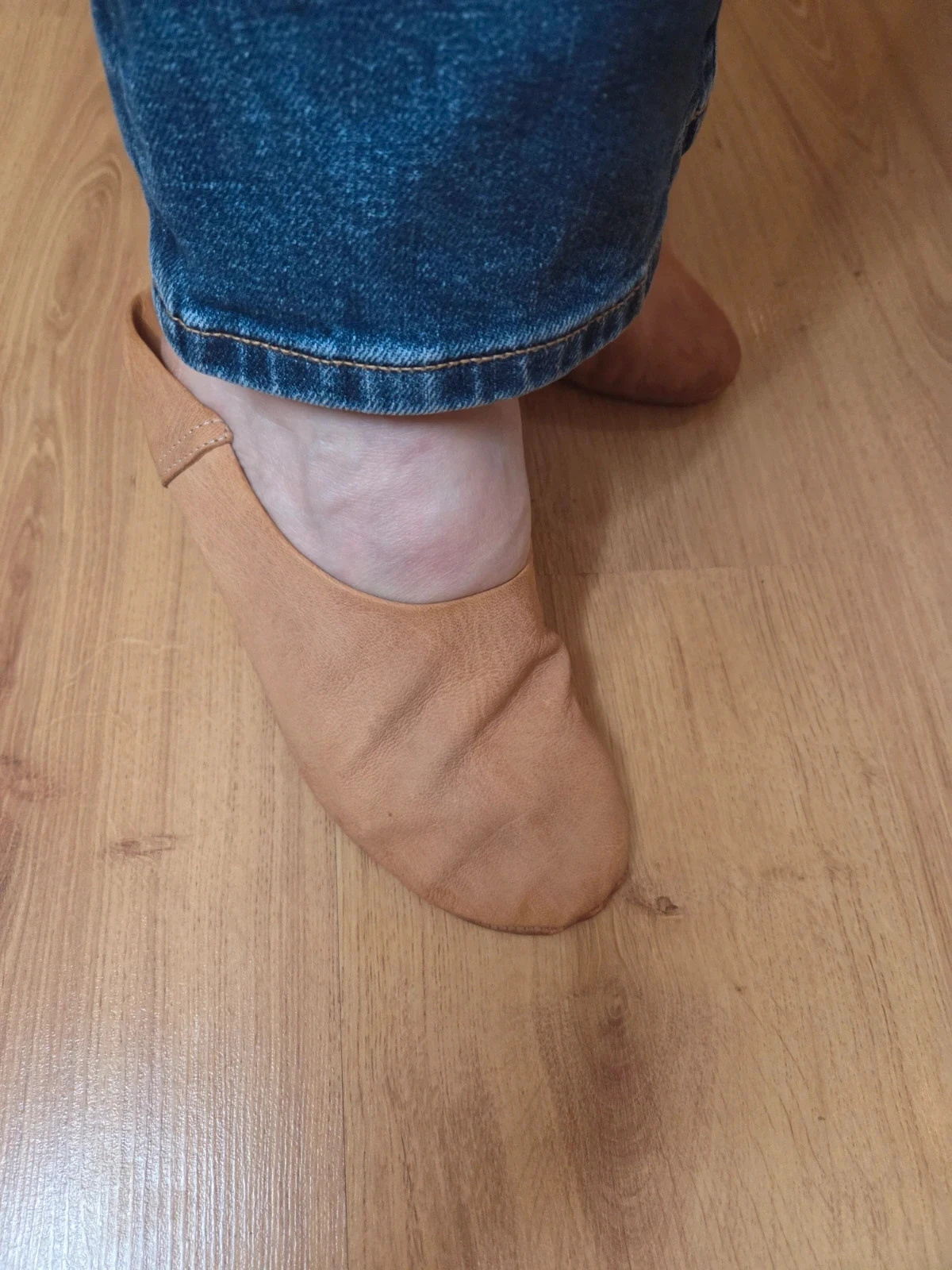 Beige leather Babouches 37 / 38 – photo 3